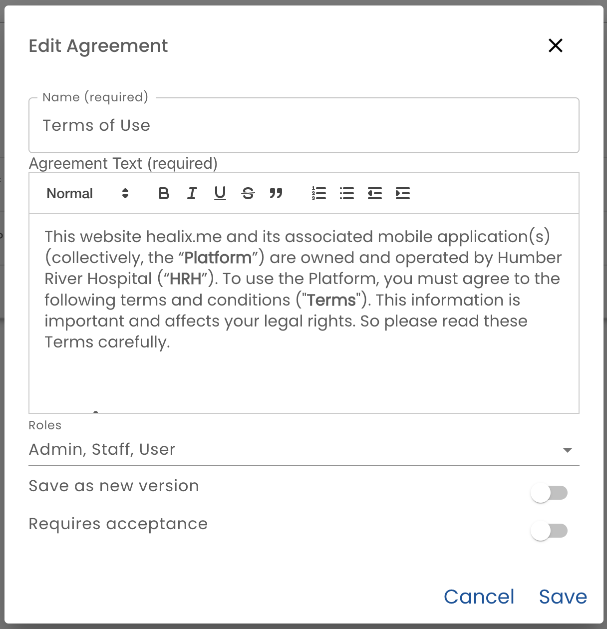 Edit Agreement