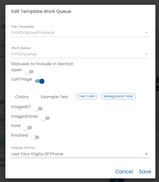 Template Work Queues